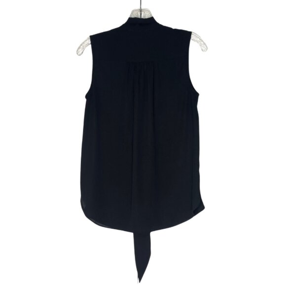 J. Crew 365 Black Sleeveless Tie-Neck Blouse, Size XS - Picture 5 of 8